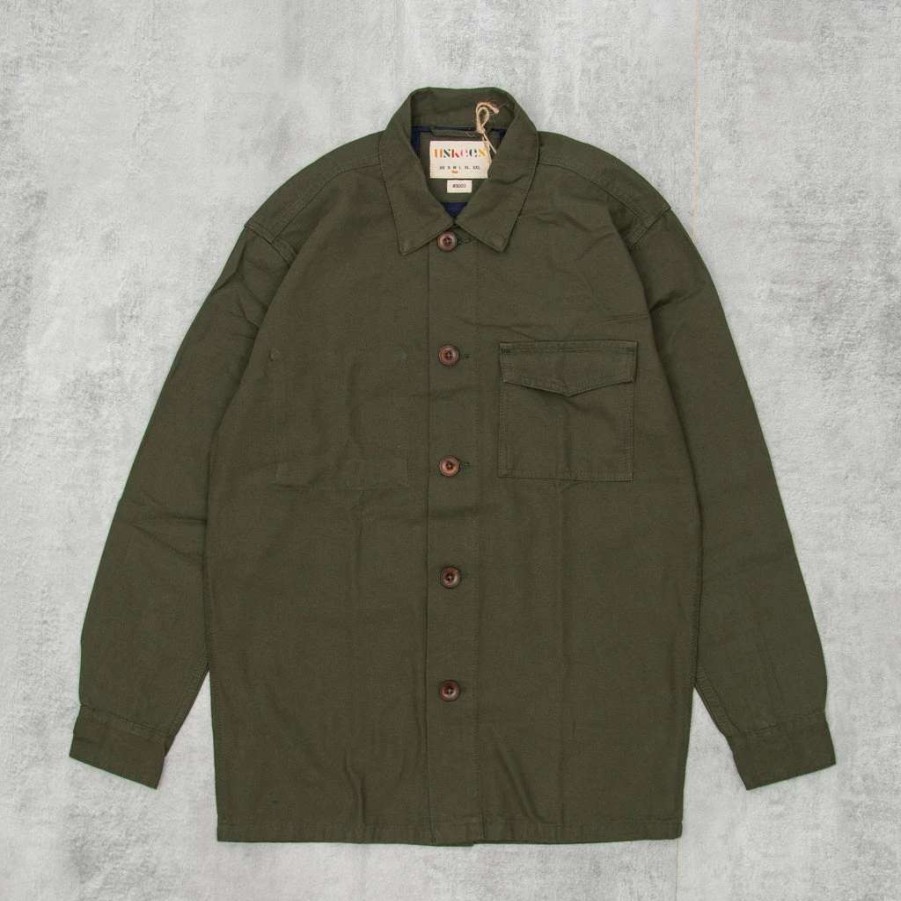 Shirts * | Uskees 3003 Button Single Pocket Shirt Vine Green