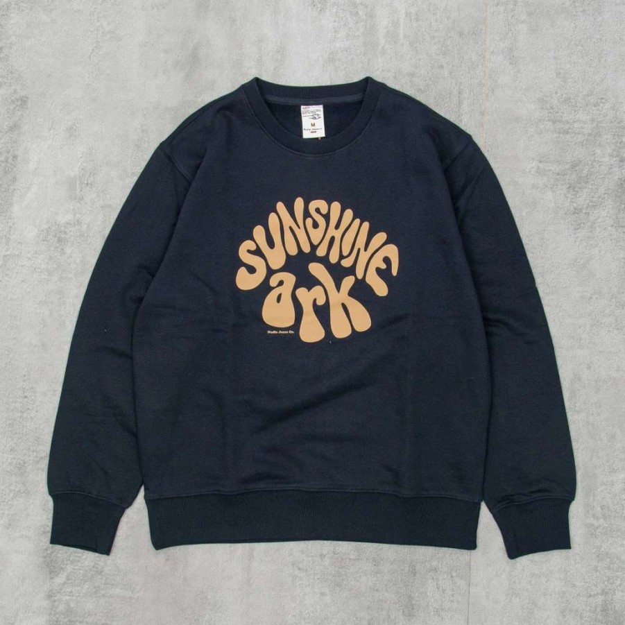 Sweats & Hoods * | Nudie Frasse Sunshine Ark Sweatshirt Navy