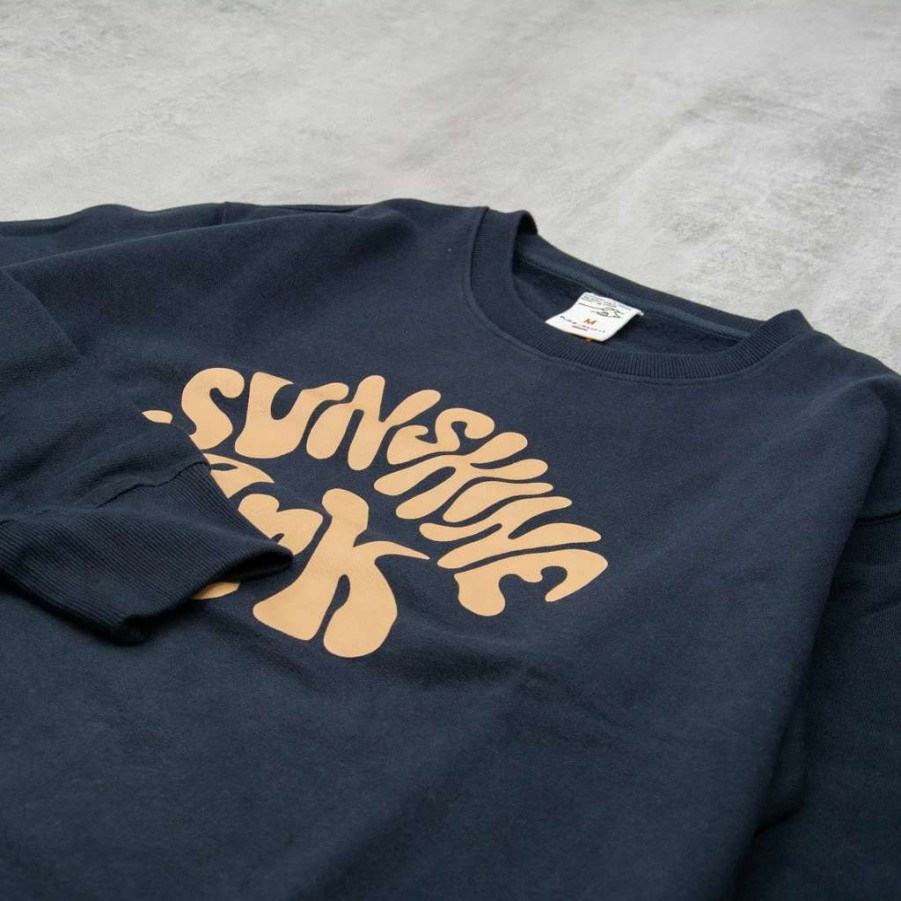 Sweats & Hoods * | Nudie Frasse Sunshine Ark Sweatshirt Navy