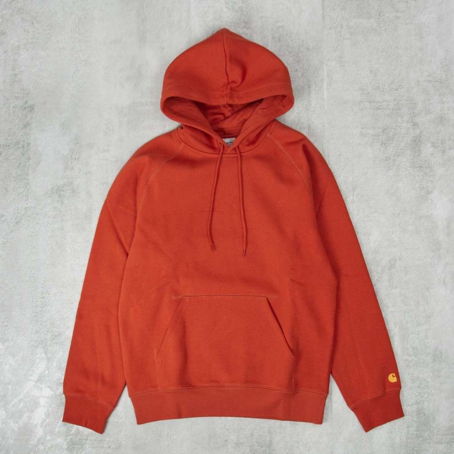 Sweats & Hoods * | Carhartt Wip Hooded Chase Sweatshirt Phoenix / Gold