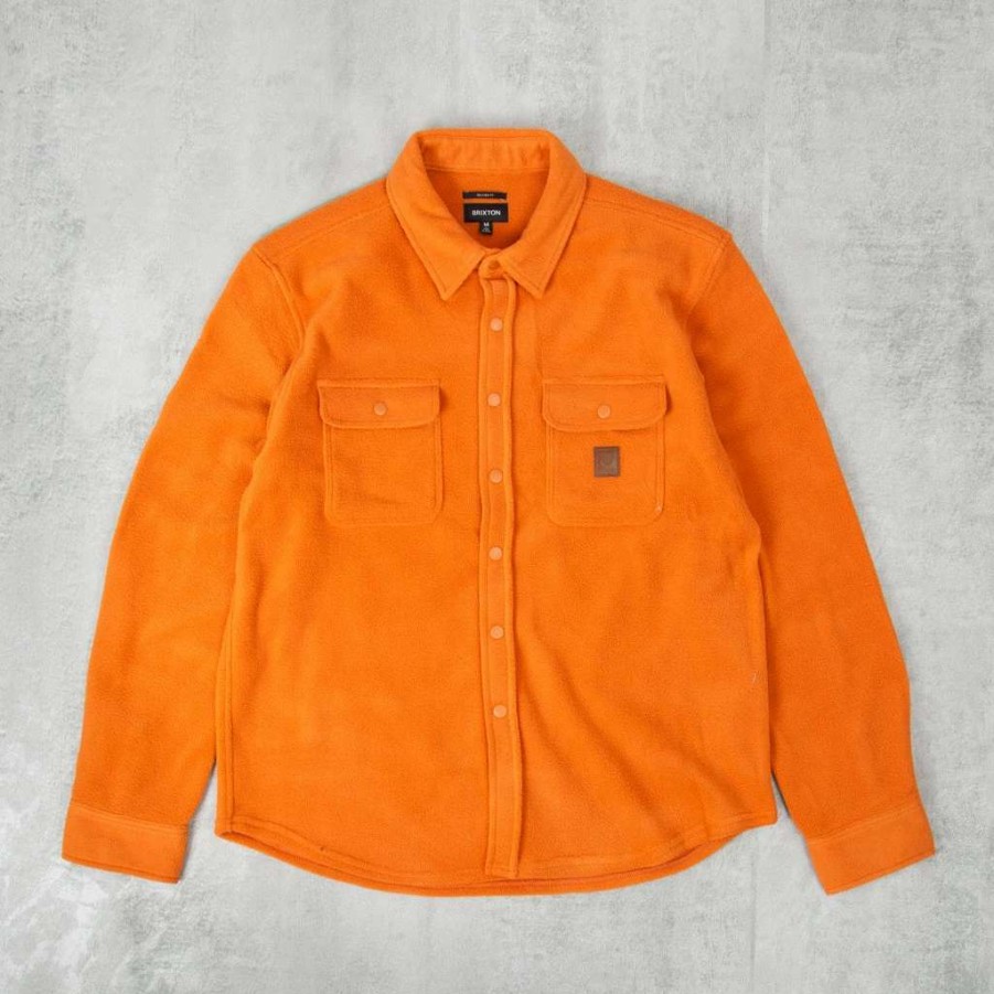 Shirts * | Brixton Bowery Arctic Stretch Fleece Burnt Orange