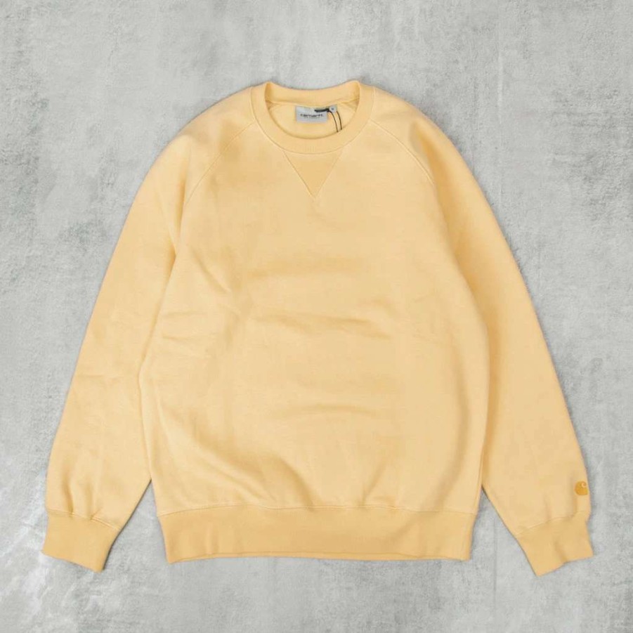 Sweats & Hoods * | Carhartt Wip Chase Sweatshirt Citron / Gold