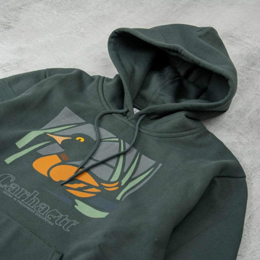 Sweats & Hoods * | Carhartt Wip Duck Pond Hooded Sweat Juniper