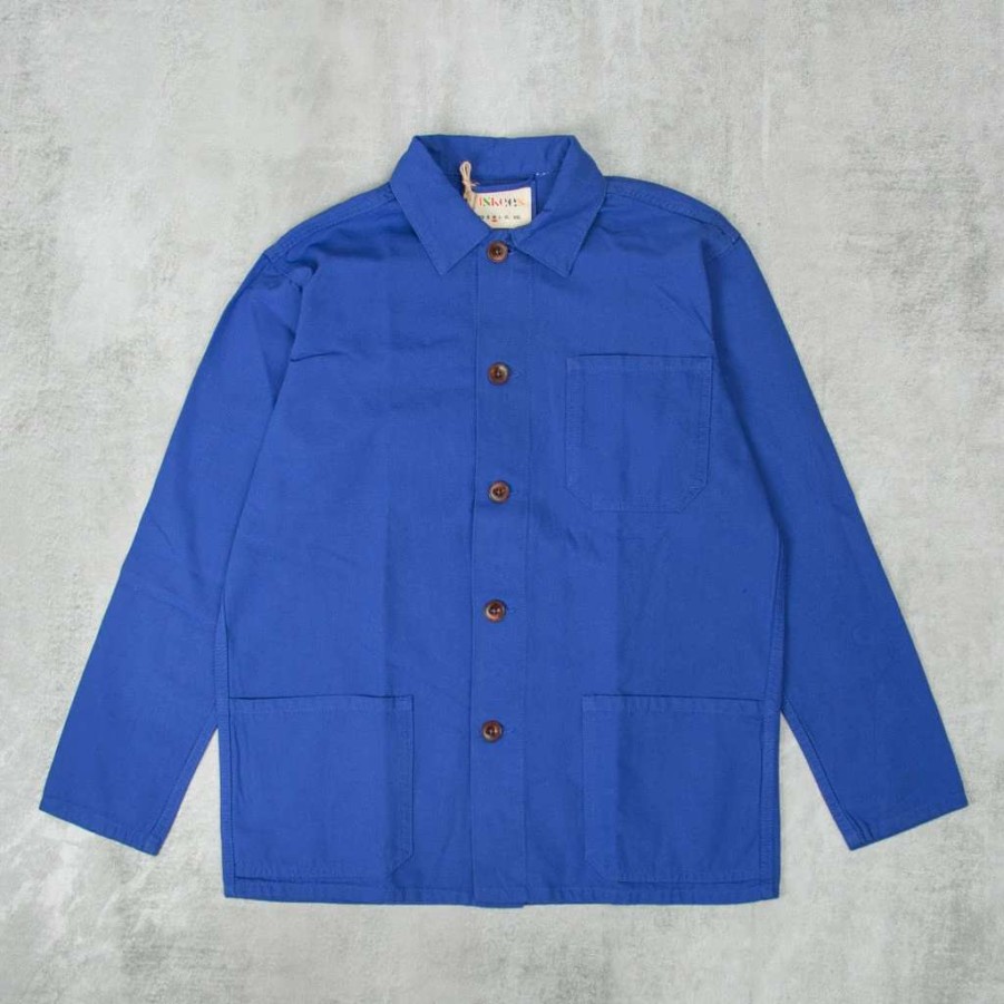 Shirts * | Uskees 3001 Button Overshirt Ultra Blue