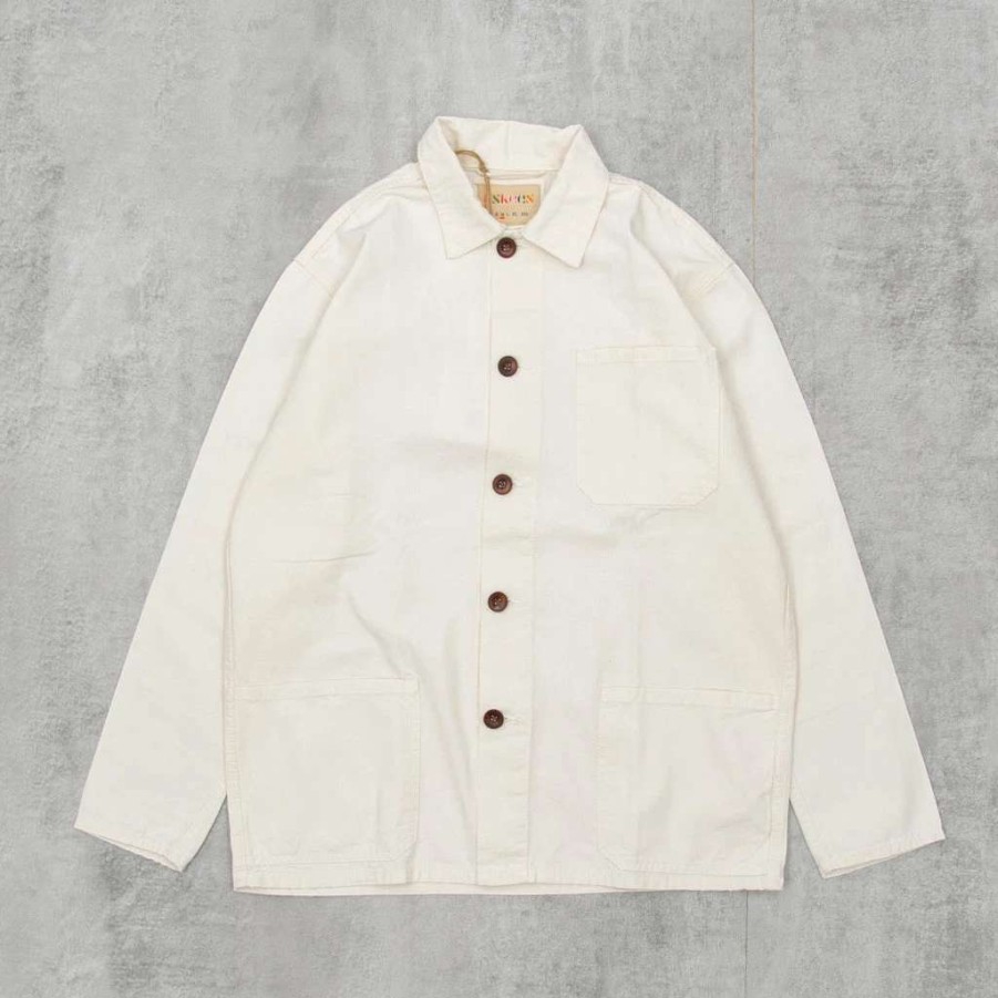 Shirts * | Uskees 3001 Button Overshirt Cream