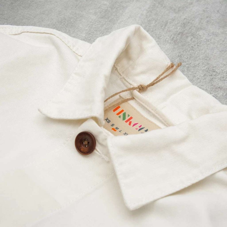 Shirts * | Uskees 3001 Button Overshirt Cream