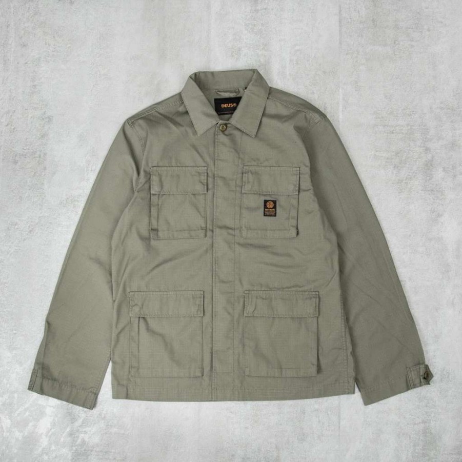 Shirts * | Deus Ex Machina Sawyer Bdu Shirt Lichen Green