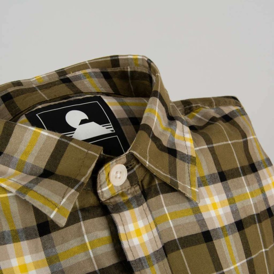 Shirts * | Edwin Big Shirt Viscose Twill Martini Olive