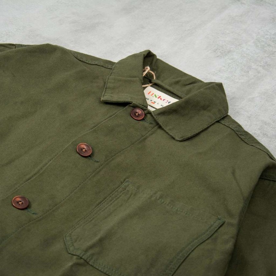 Shirts * | Uskees 3001 Button Overshirt Vine Green