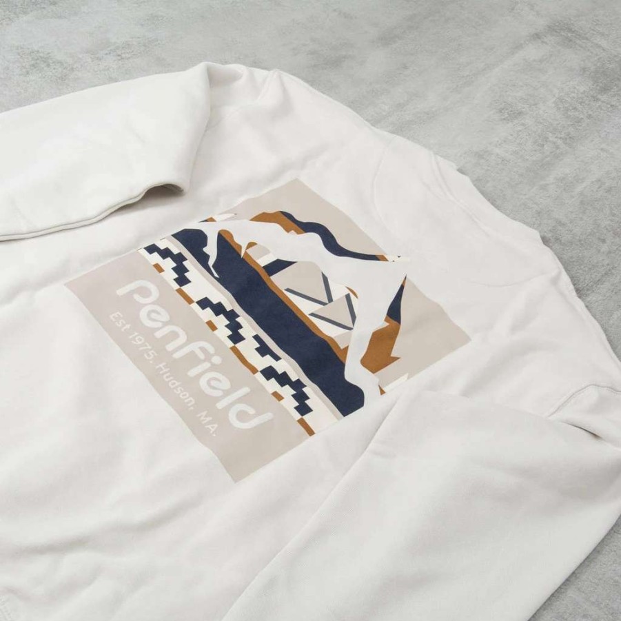 Sweats & Hoods * | Penfield Geo Back Print Sweatshirt Nimbus Cloud