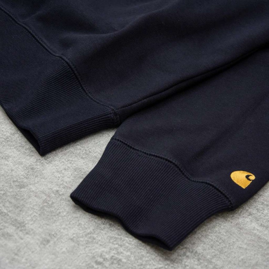 Sweats & Hoods * | Carhartt Wip Chase Sweatshirt Dark Navy