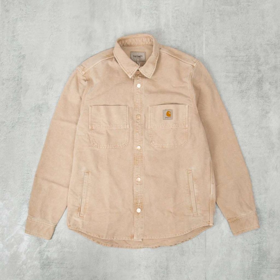 Shirts * | Carhartt Wip Glenn Shirt Jacket Dusty H Brown Faded