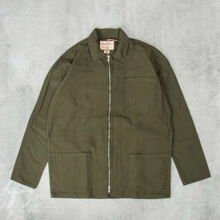 Shirts * | Uskees 3002 Zip Front Overshirt Vine Green