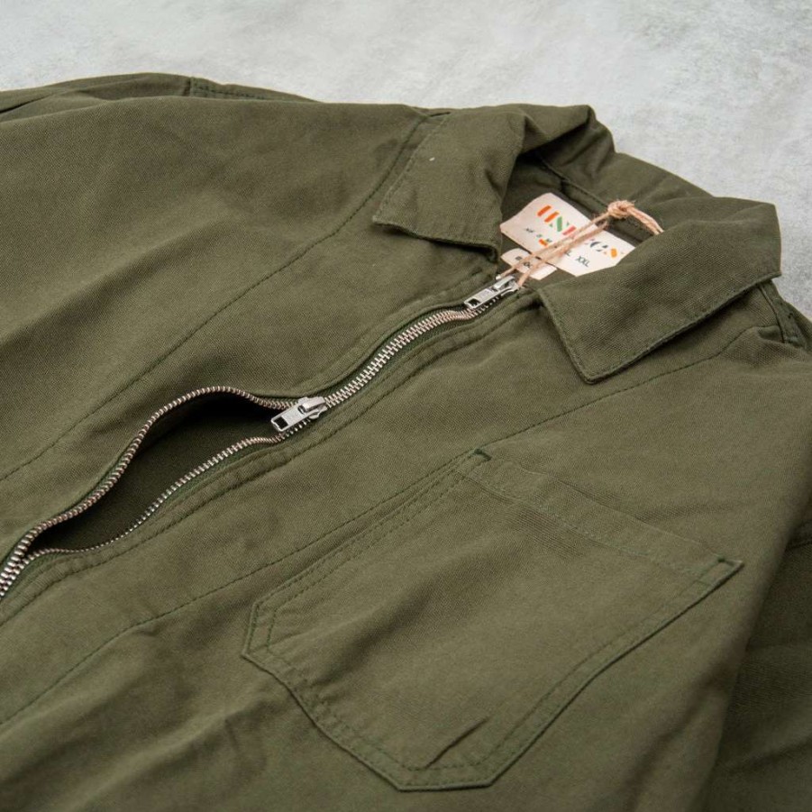 Shirts * | Uskees 3002 Zip Front Overshirt Vine Green