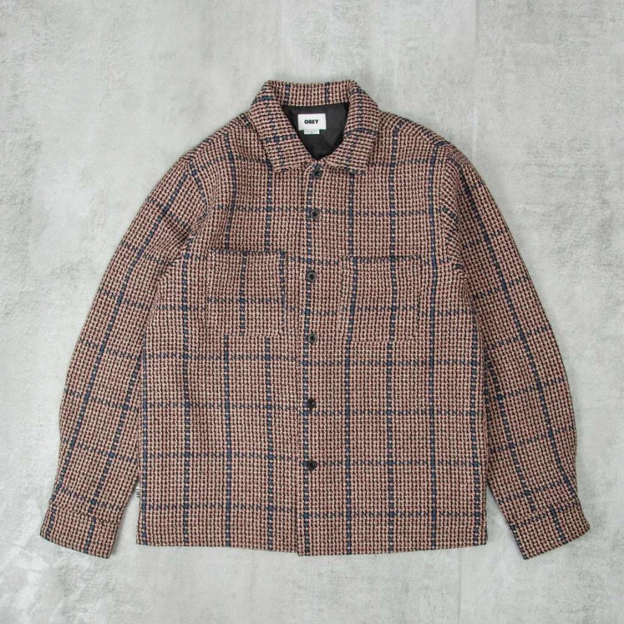 Shirts * | Obey Roni Shirt Jacket Pink Multi