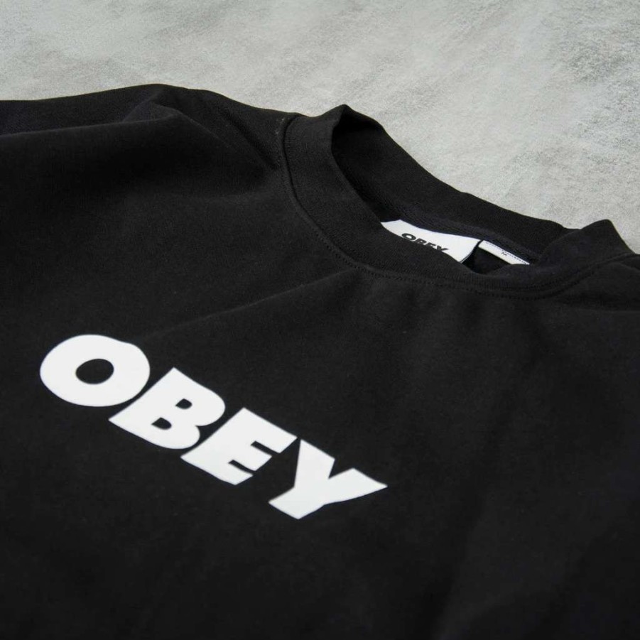 Sweats & Hoods * | Obey Bold Crew Black