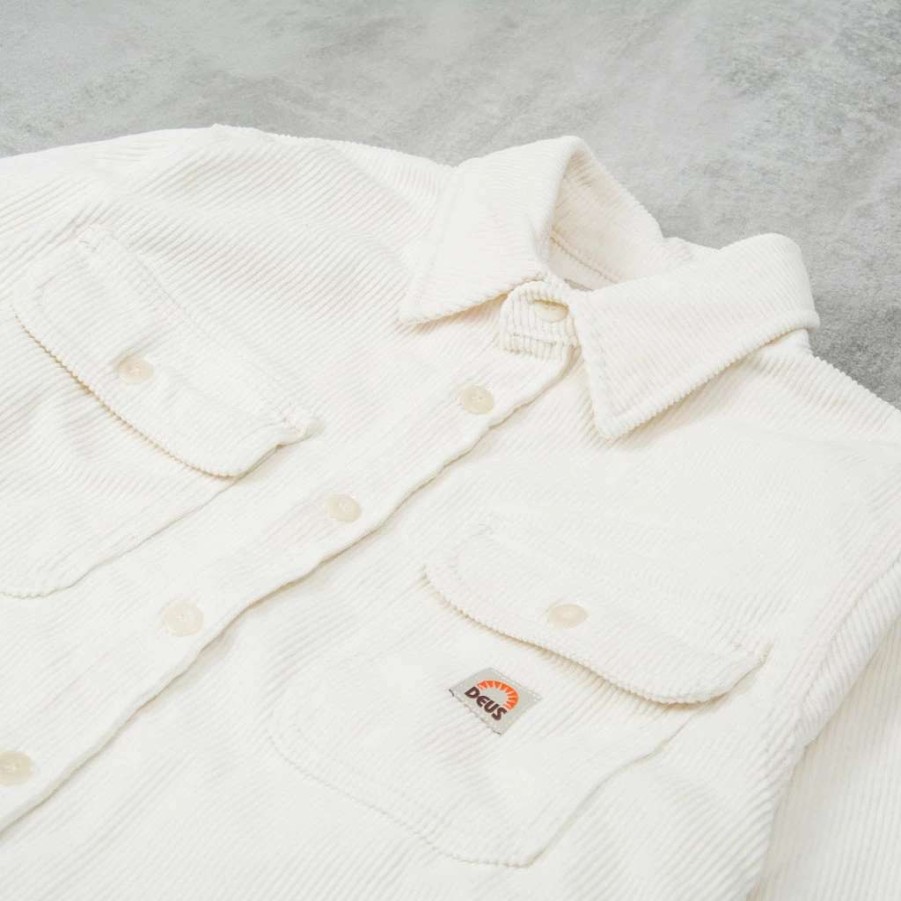 Shirts * | Deus Ex Machina Vacay Cord Shirt Dirty White