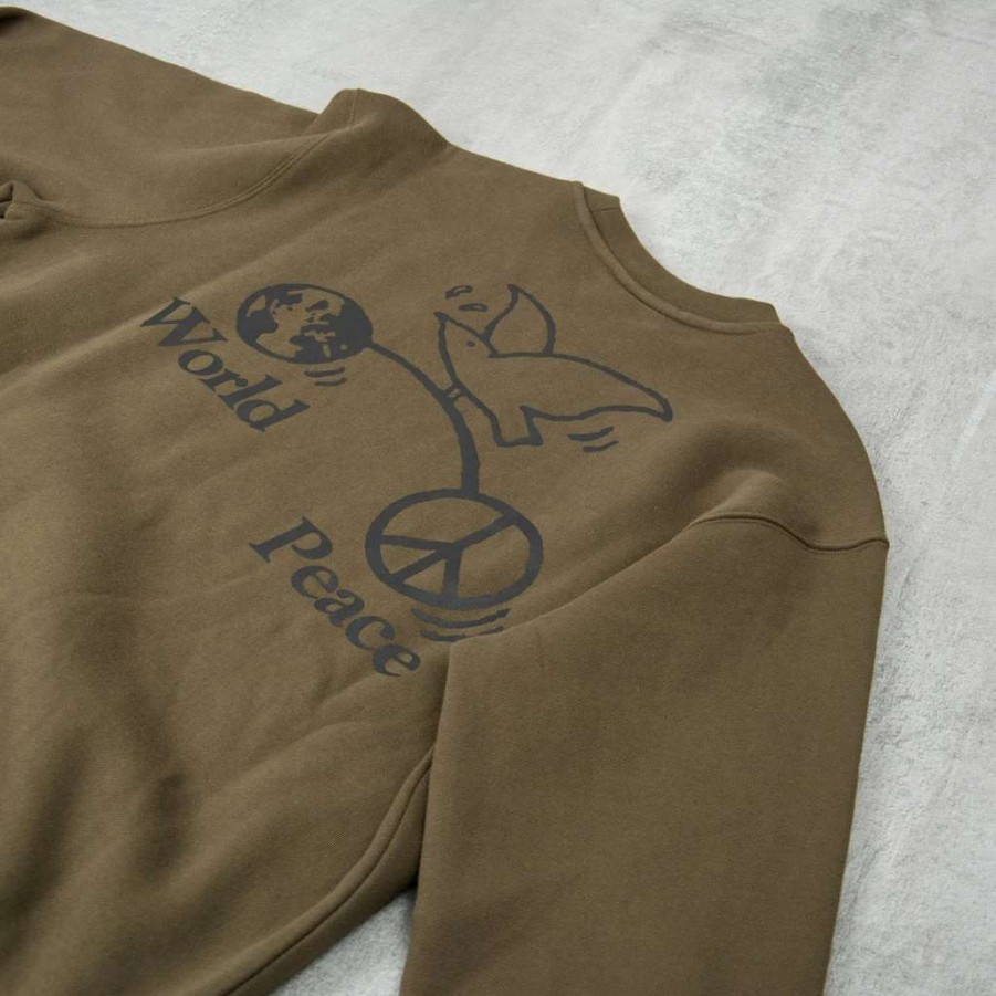 Sweats & Hoods * | Stan Ray World Peace Crew Olive Green