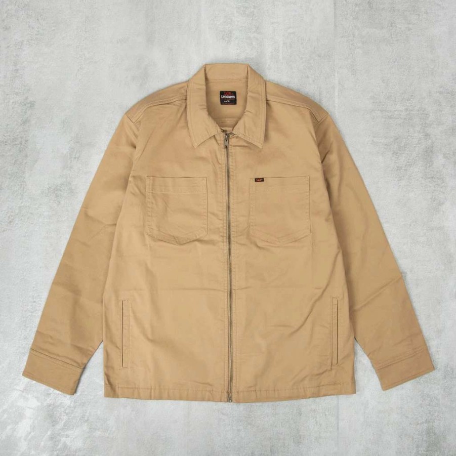 Shirts * | Lee Chetopa Zip Overshirt Clay