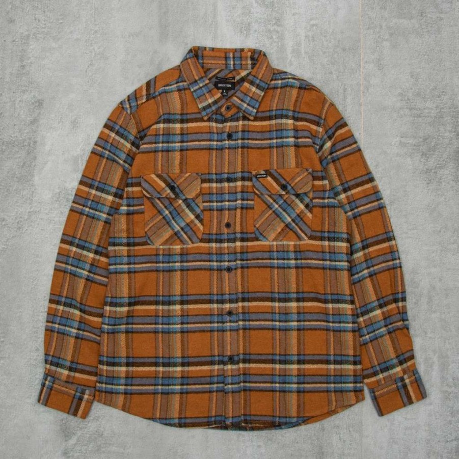 Shirts * | Brixton Bowery L/S Flannel Shirt Lion