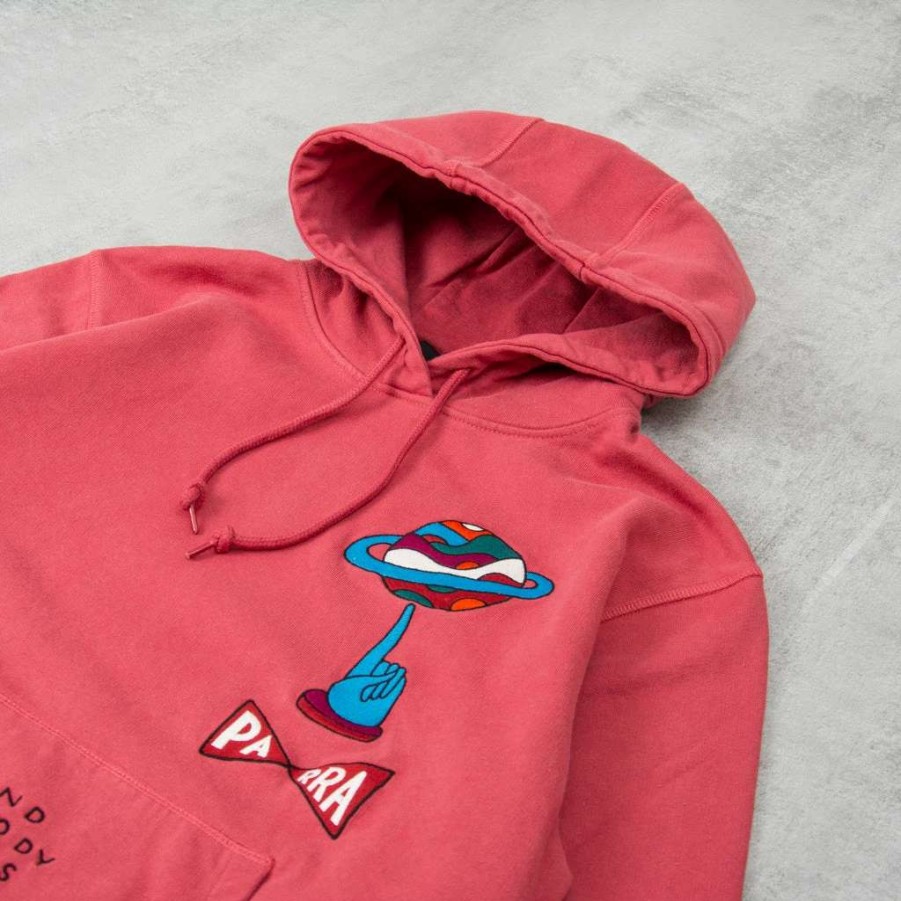 Sweats & Hoods * | By Parra World Balance Hooded Sweatshirt Coral