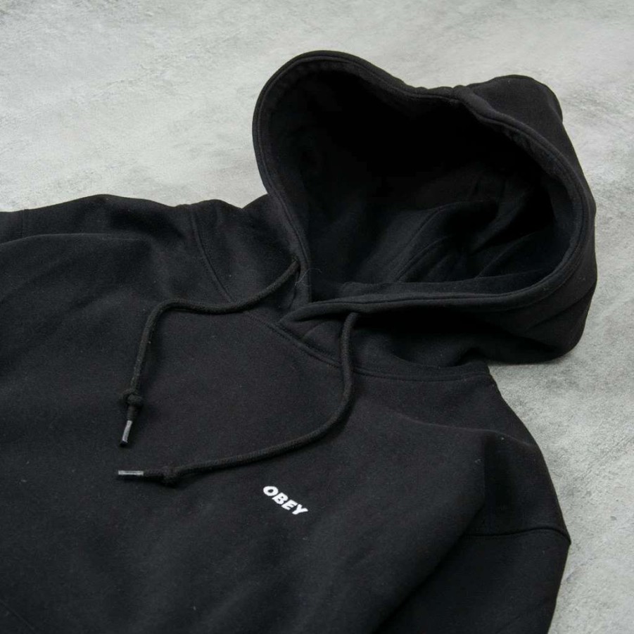 Sweats & Hoods * | Obey Established Works Bold Hood Black