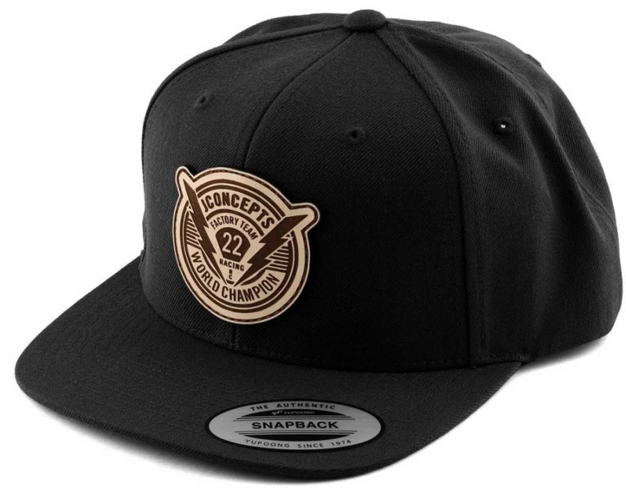 Hats * | Jconcepts Forward Pursuit 2022 Snapback Flatbill Hat (Black) (One Size Fits Most)