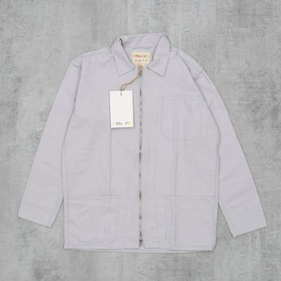 Shirts * | Uskees 3002 Zip Front Overshirt Grey