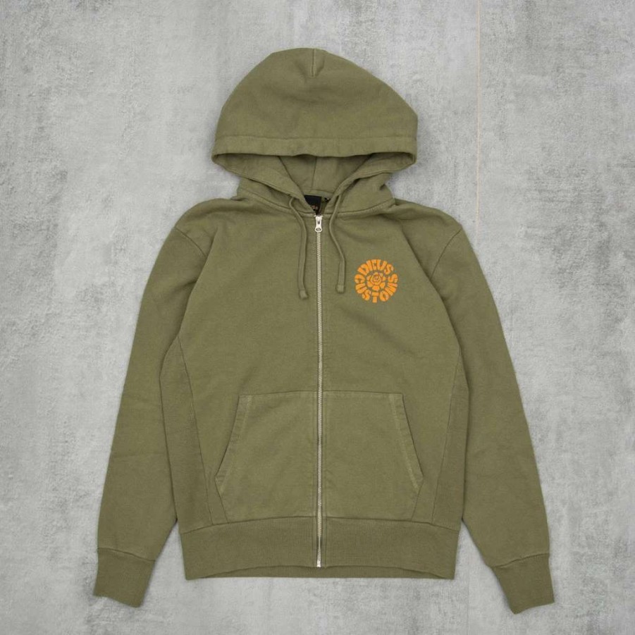 Sweats & Hoods * | Deus Ex Machina Elevation Zip Hoodie Clover Green