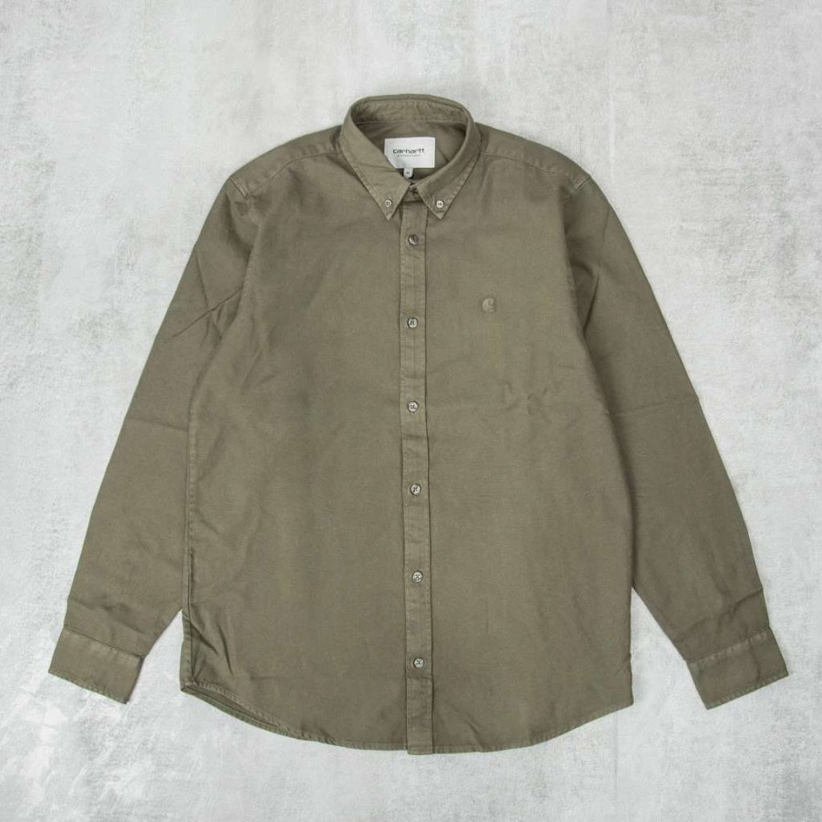 Shirts * | Carhartt Wip Bolton L/S Shirt Salvia