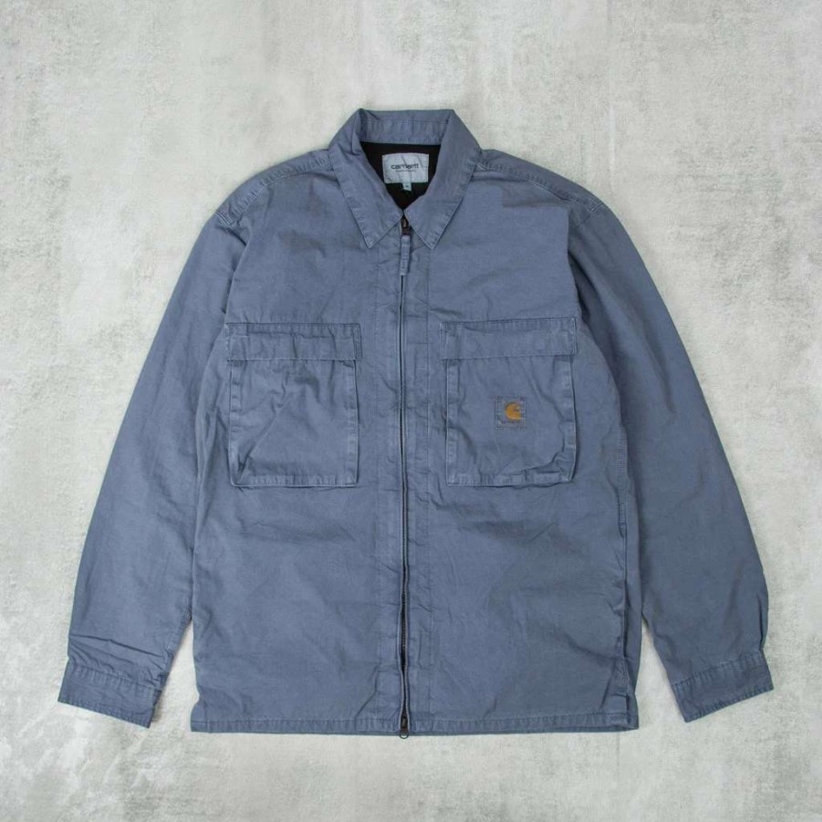 Shirts * | Carhartt Wip Kenard Shirt Storm Blue