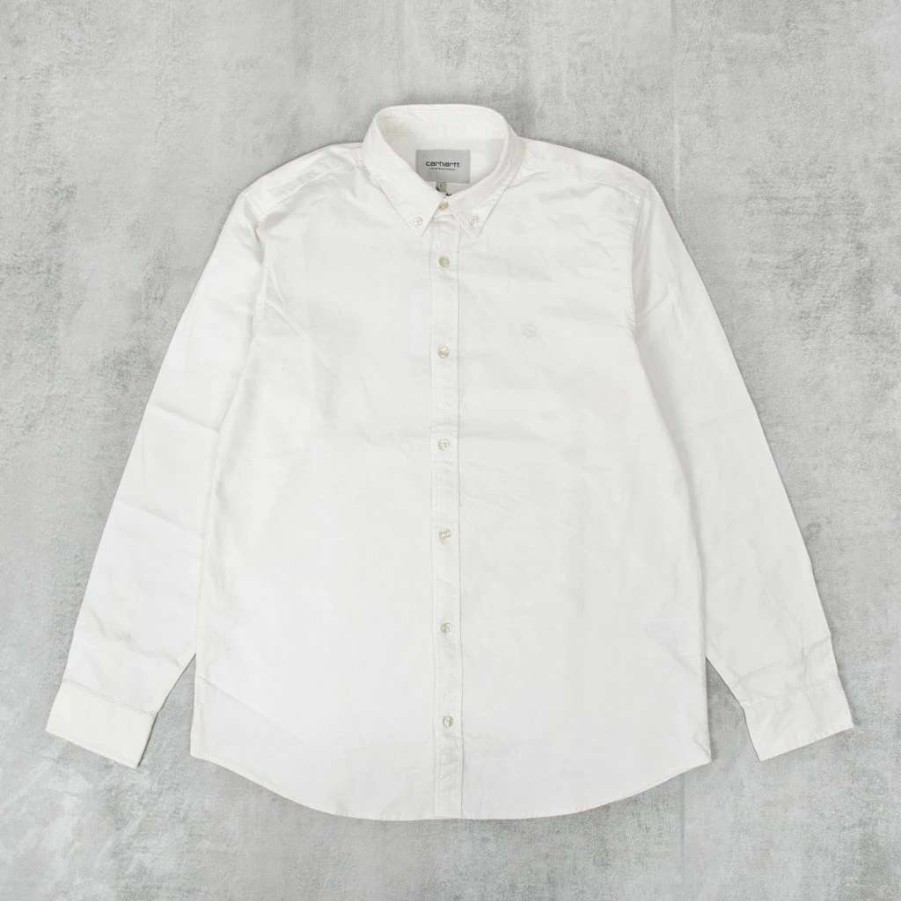 Shirts * | Carhartt Wip Bolton L/S Shirt White