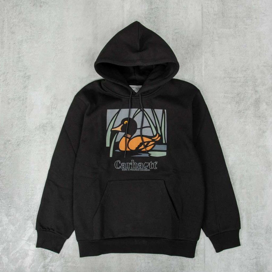 Sweats & Hoods * | Carhartt Wip Duck Pond Hooded Sweat Black