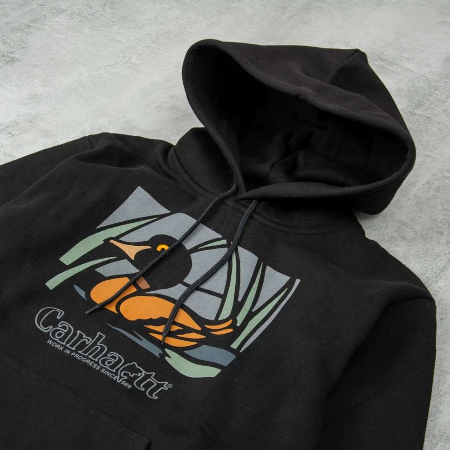 Sweats & Hoods * | Carhartt Wip Duck Pond Hooded Sweat Black