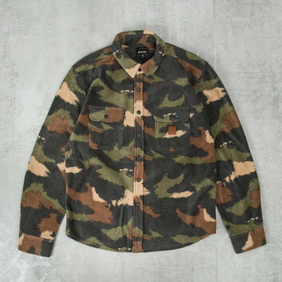 Shirts * | Brixton Bowery Arctic Stretch Fleece Brushed Camo