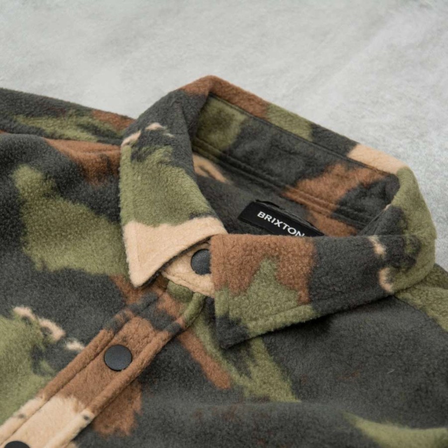 Shirts * | Brixton Bowery Arctic Stretch Fleece Brushed Camo