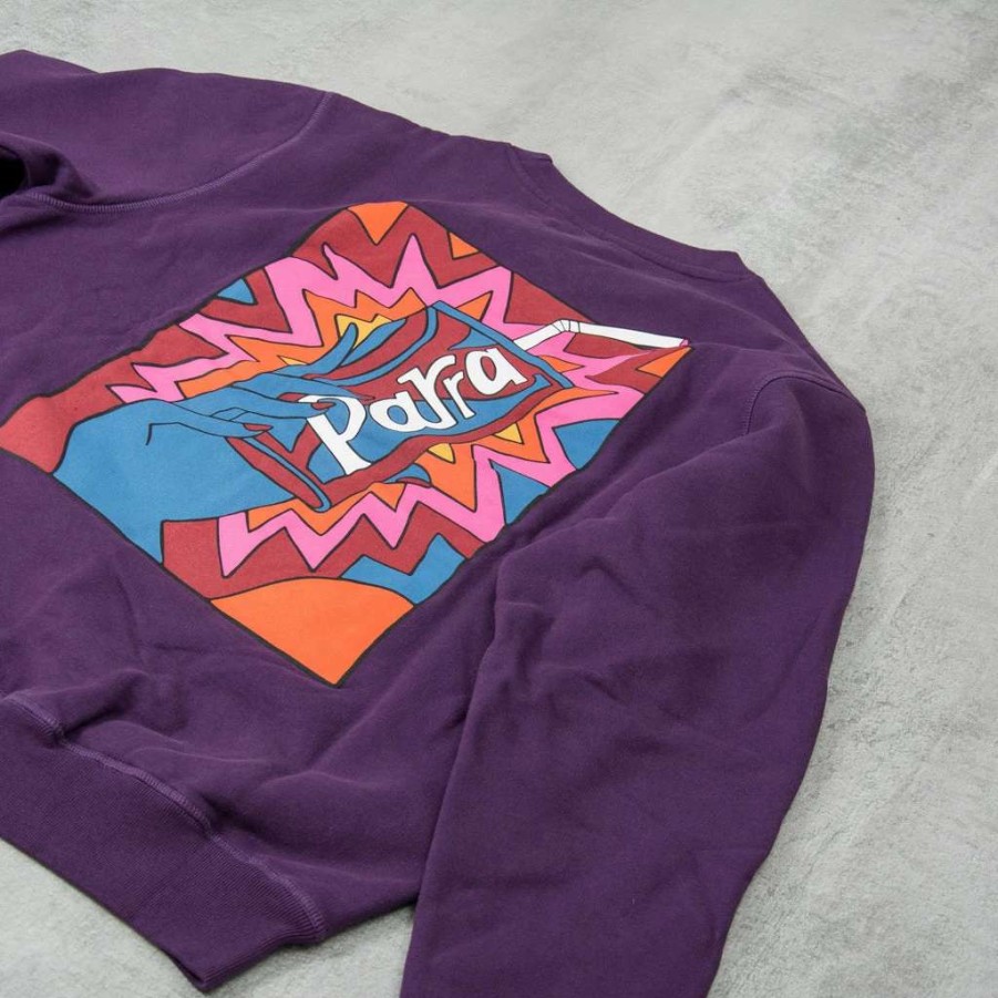 Sweats & Hoods * | By Parra Rushed Sugar Crew Sweatshirt Purple