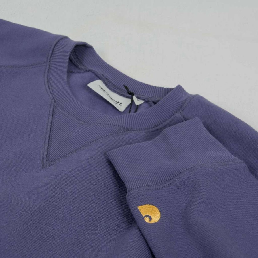 Sweats & Hoods * | Carhartt Wip Chase Sweatshirt Cold Viola