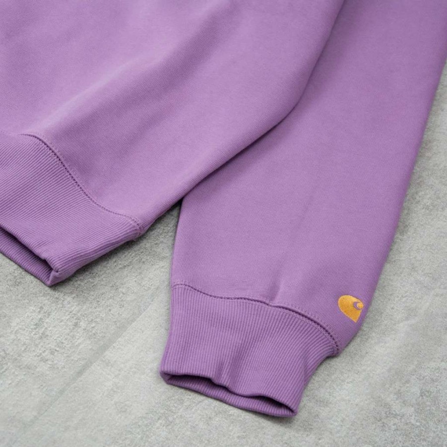 Sweats & Hoods * | Carhartt Wip Chase Sweatshirt Violanda / Gold