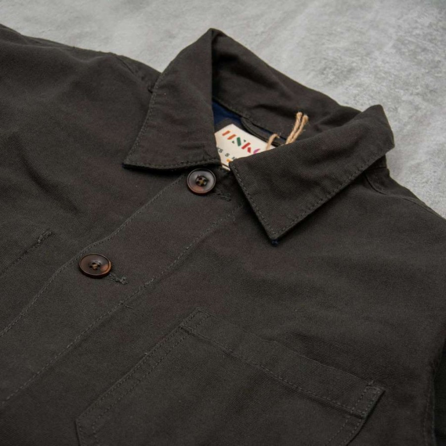 Shirts * | Uskees 3001 Button Overshirt Faded Black