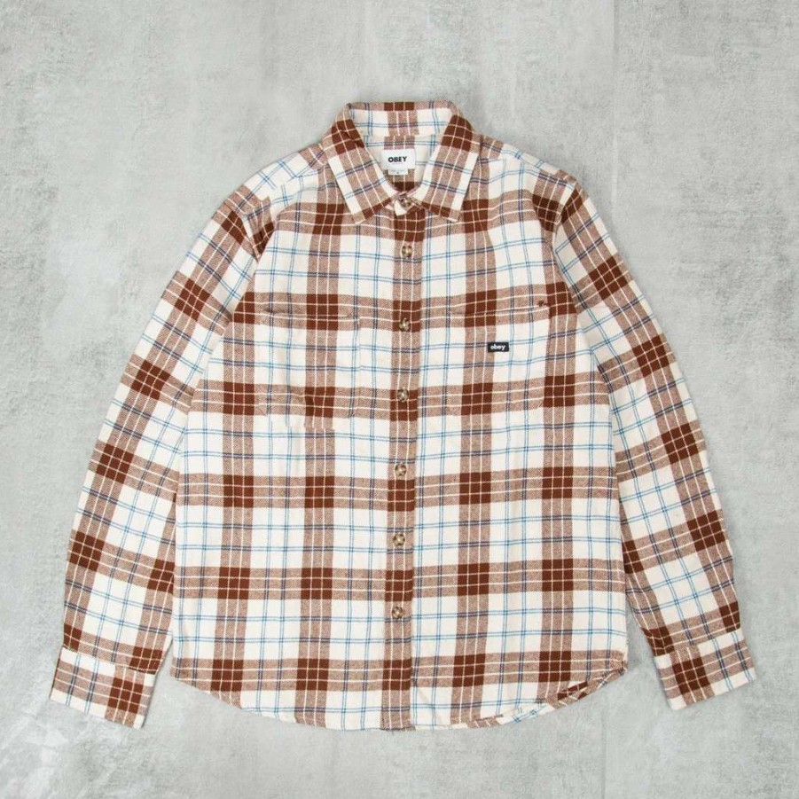 Shirts * | Obey Arnold Woven Unbleached Multi