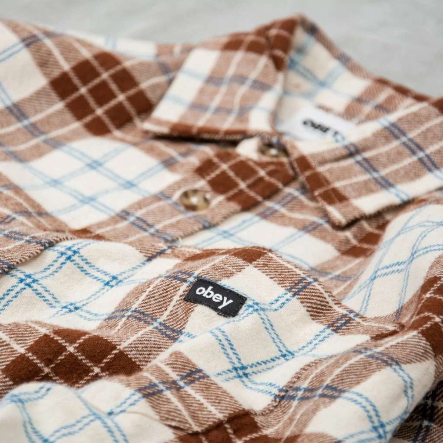 Shirts * | Obey Arnold Woven Unbleached Multi