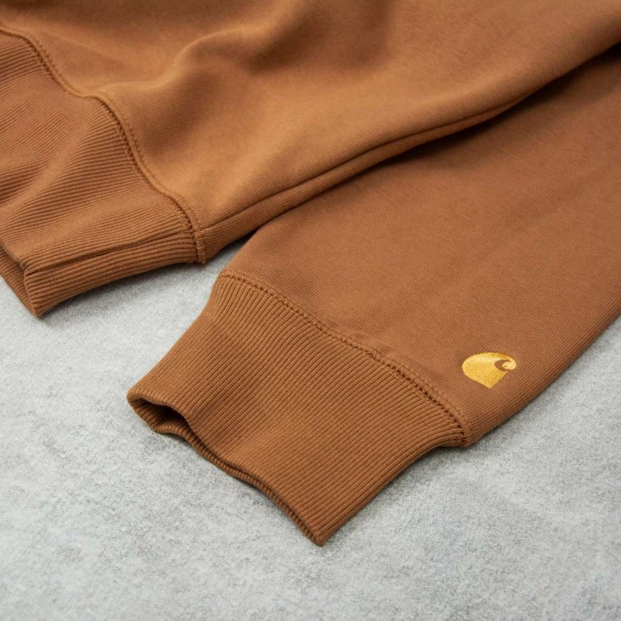 Sweats & Hoods * | Carhartt Wip Chase Sweatshirt Hamilton Brown