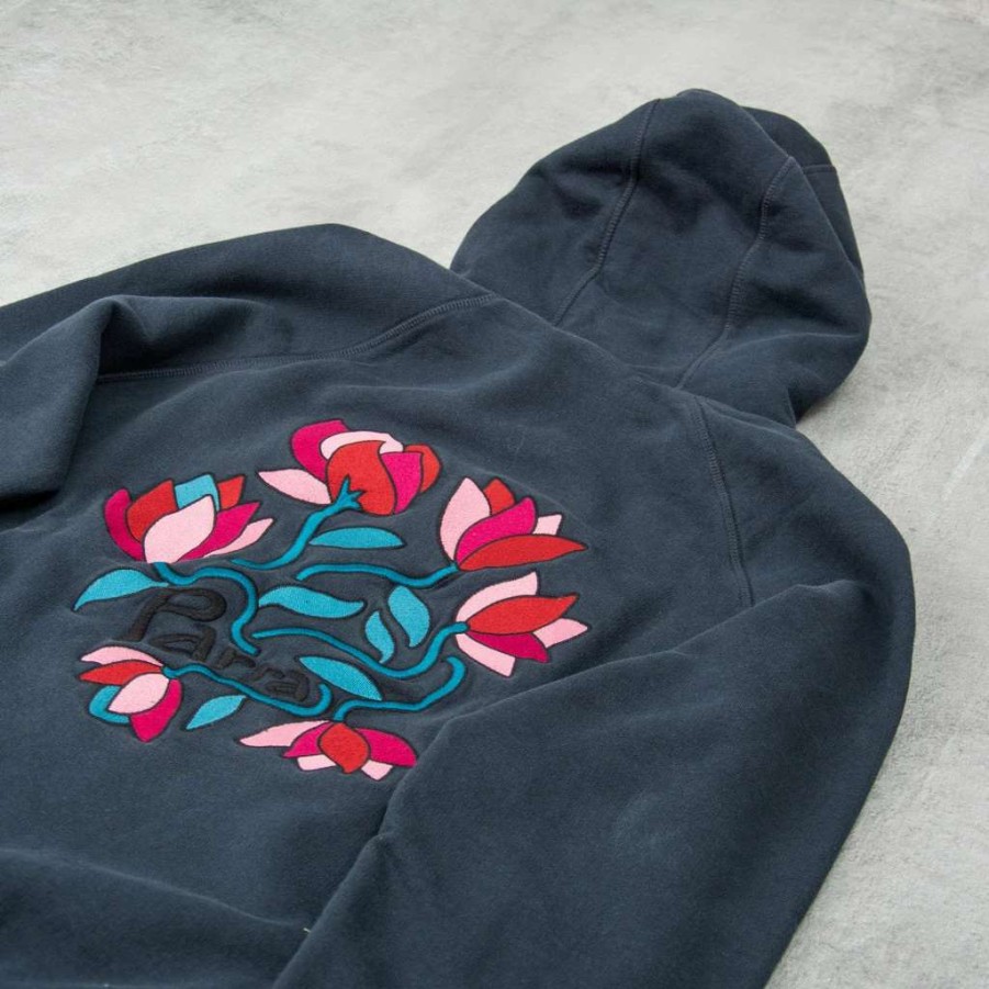 Sweats & Hoods * | By Parra The Secret Garden Hooded Sweat Navy Blue