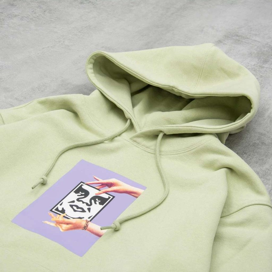 Sweats & Hoods * | Obey Chainy Hood Cucumber