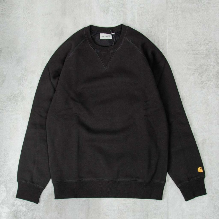 Sweats & Hoods * | Carhartt Wip Chase Sweatshirt Black / Gold