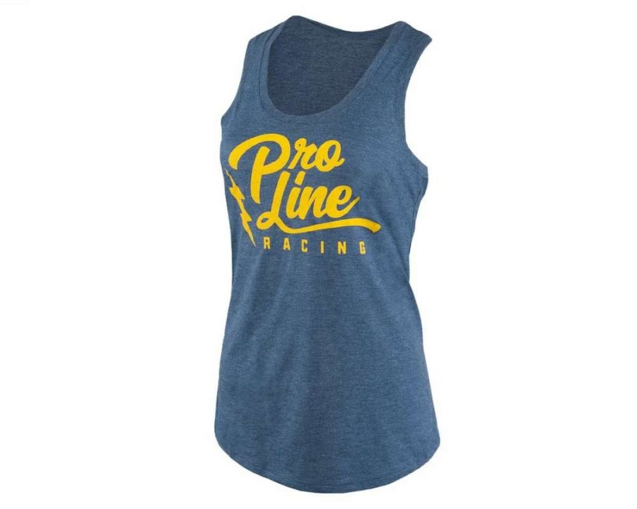 T-Shirts * | Pro-Line Retro Racerback Ladies Tank Top (Blue Heather) (L)