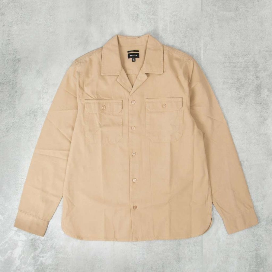 Shirts * | Brixton Bowery Surplus Overshirt Sand