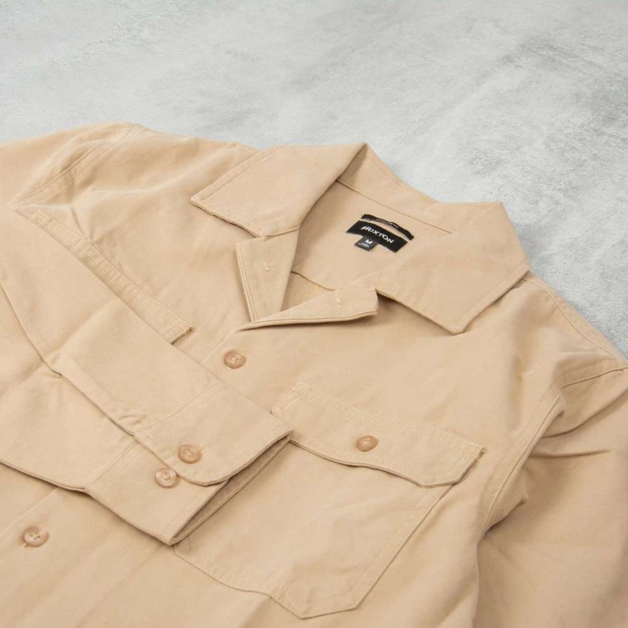 Shirts * | Brixton Bowery Surplus Overshirt Sand