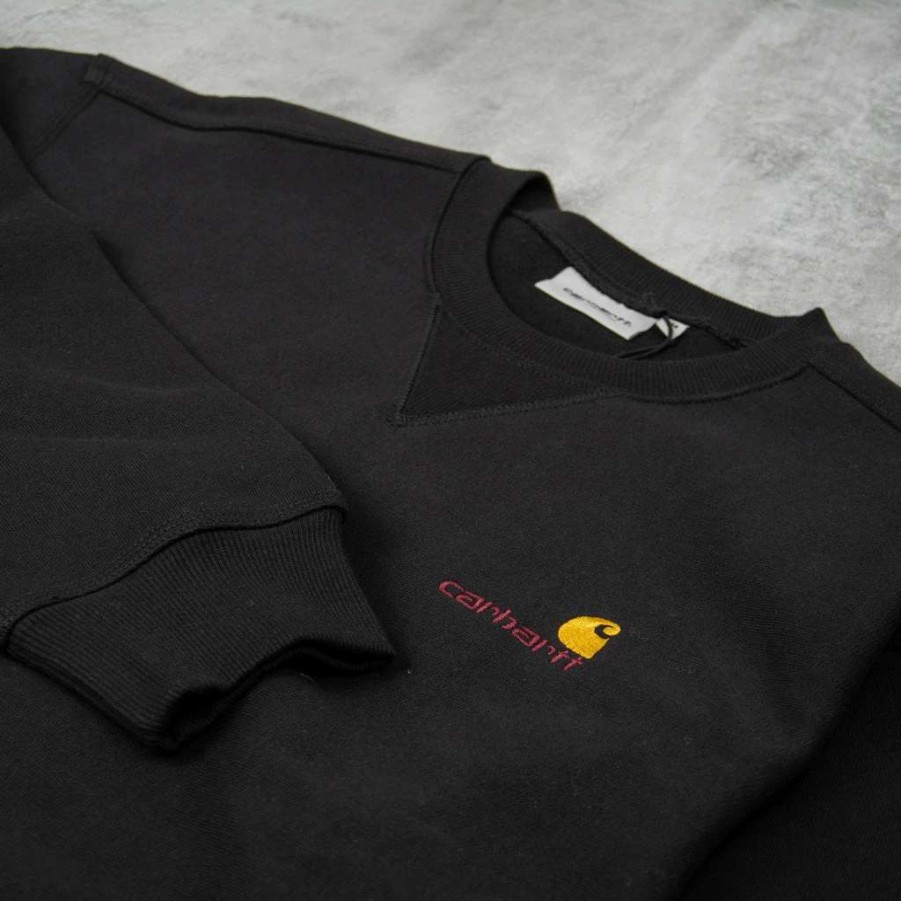 Sweats & Hoods * | Carhartt Wip American Script Sweat Black